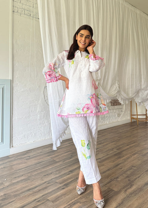 Ayna White Summer Schiffi Coord